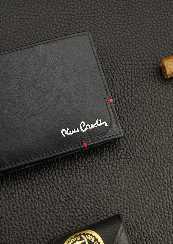 Vyriška piniginė Pierre Cardin, juoda, natūrali oda, RFID apsauga 8806