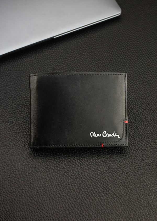 Vyriška piniginė Pierre Cardin, juoda, natūrali oda, RFID apsauga 8806