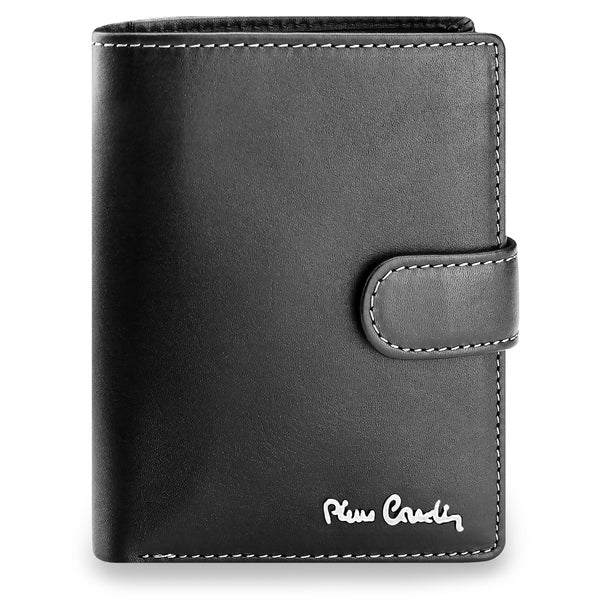 Vyriška odinė piniginė Pierre Cardin, juoda, RFID apsauga A623406