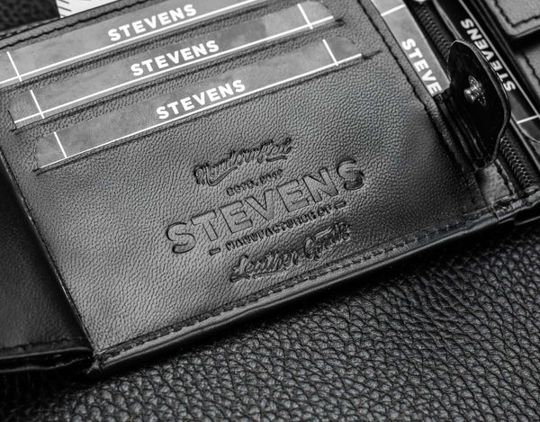 Odinė piniginė vyrams Stevens DP04 S703