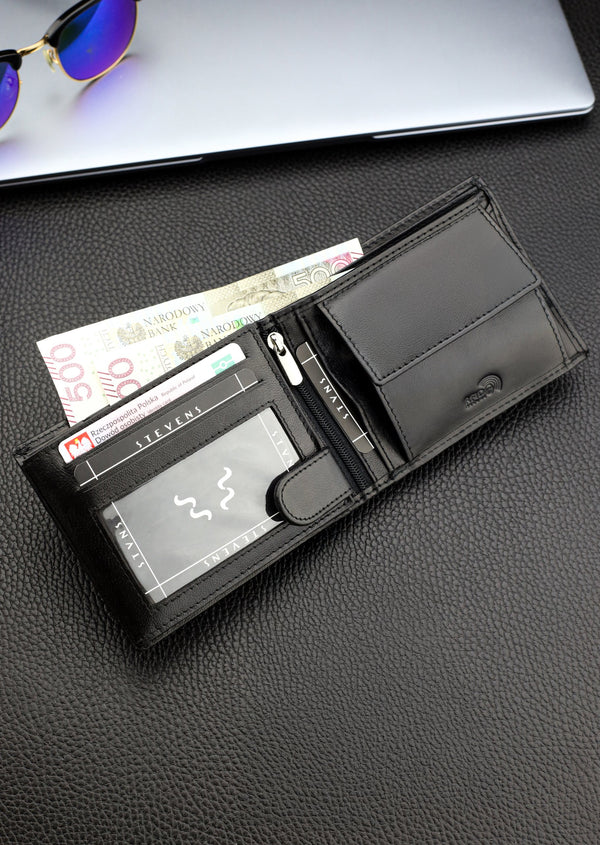 Odinė piniginė vyrams Stevens DP04 S703