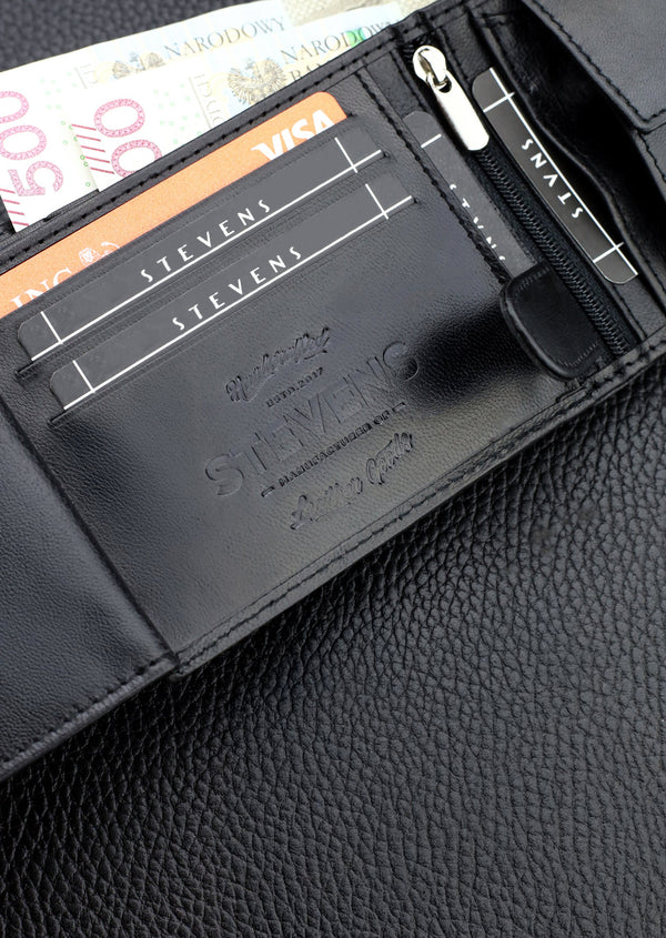 Odinė piniginė vyrams Stevens DP04 S703
