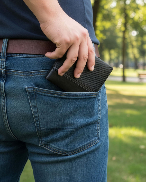 Vyriška odinė piniginė Stevens PREMIUM, juoda, su RFID apsauga 02-8888-R