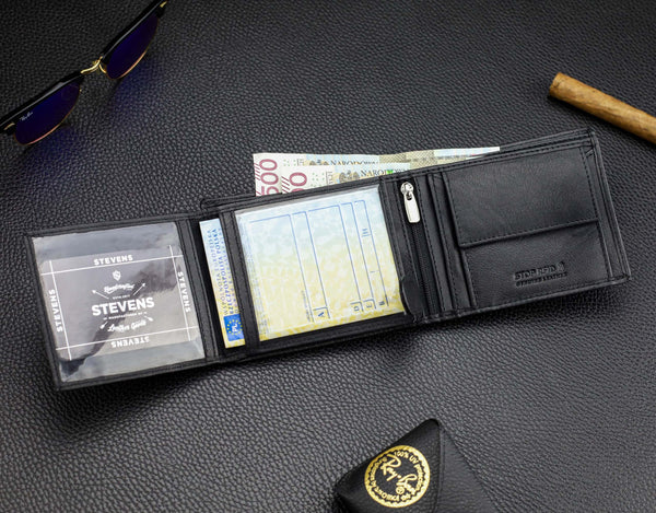 Dovanų rinkinys vyrams, piniginė su dvipusiu diržu Stevens  D150