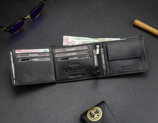 Dovanų rinkinys vyrams, piniginė su dvipusiu diržu Stevens  D150