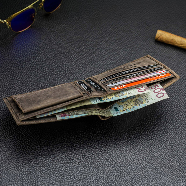 Vyriška odinė piniginė Stevens Slim, ruda CB-8824-R