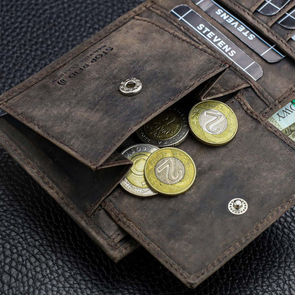 Vyriška odinė piniginė Stevens Slim, ruda CB-8824-R