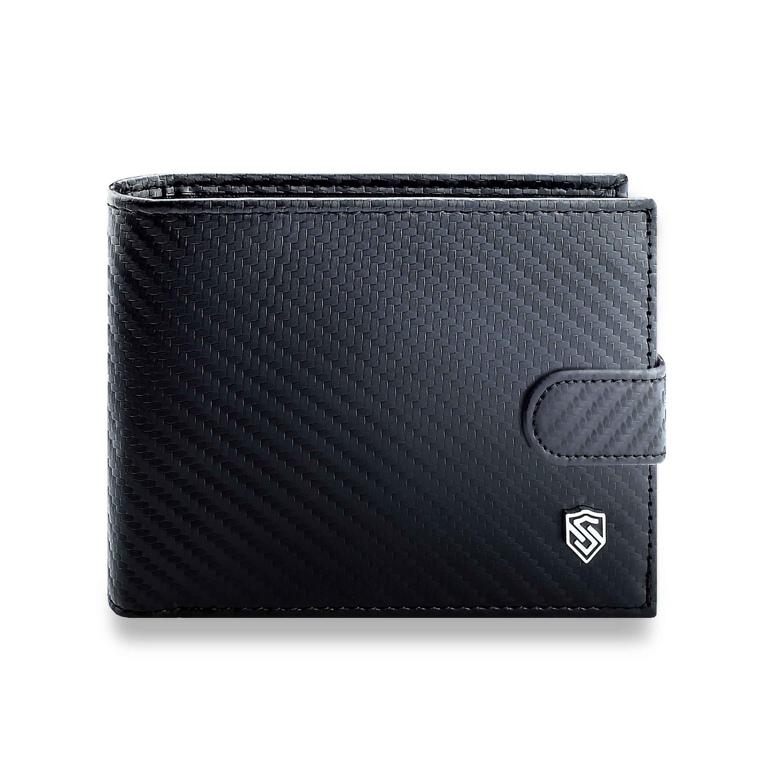 Vyriška odinė piniginė Stevens, plona, juoda, su RFID apsauga 8824A-R