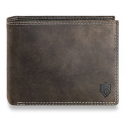 Vyriška odinė piniginė STEVENS su RFID apsauga rudos spalvos S195