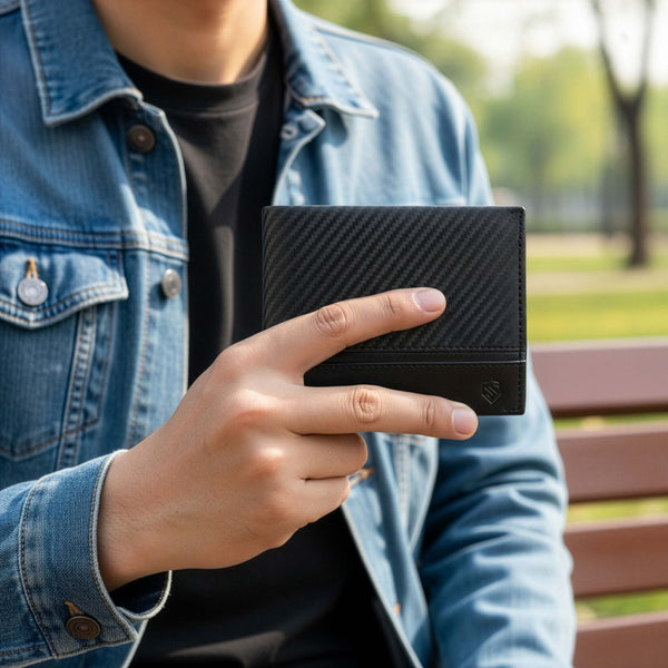 Vyriška odinė piniginė Stevens, juoda, su RFID apsauga 02-325-R