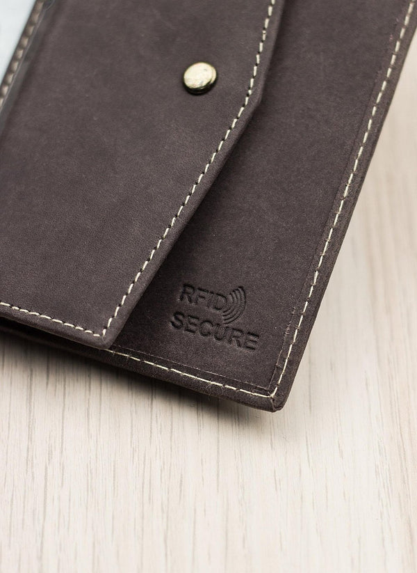 Vyriška odinė piniginė STEVENS RFID su apsauga Plona SLIM S199
