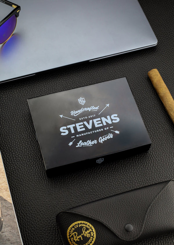 Vyriška odinė piniginė Stevens Z3-325A, juoda S182