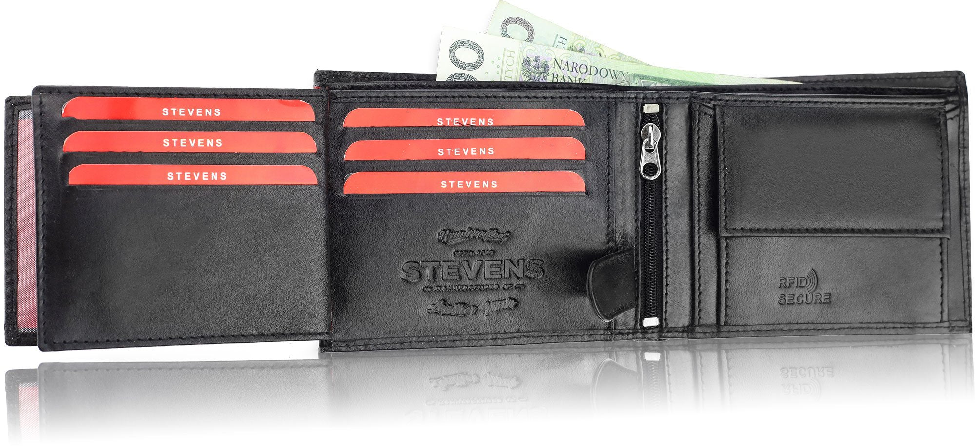 Vyriška odinė piniginė Stevens S191