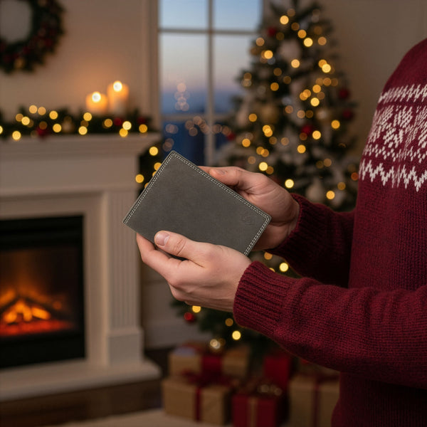 Vyriška odinė piniginė STEVENS su maišeliu, ruda, su RFID apsauga Z04-326