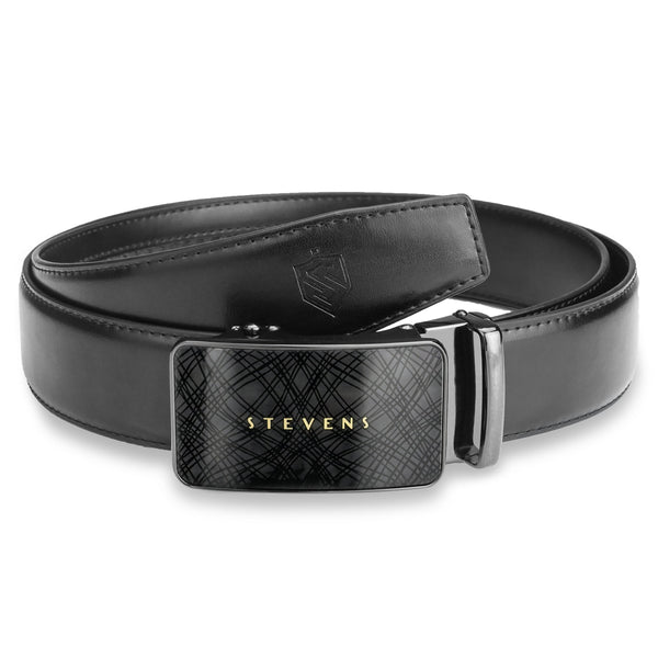 Dovanų rinkinys vyrams – piniginė ir diržas „Stevens 2506“, juoda PREMIUM
