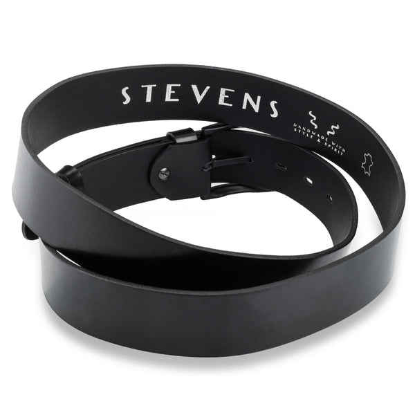 Dovanų rinkinys vyrams – piniginė ir diržas „Stevens 325A“, juoda PREMIUM