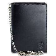 Vyriška odinė piniginė STEVENS metaline grandine S198
