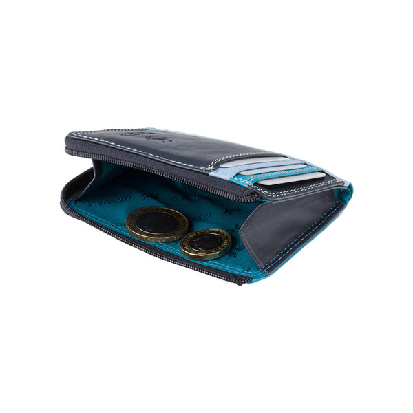 Odinė piniginė Visconti RB110, mėlyna