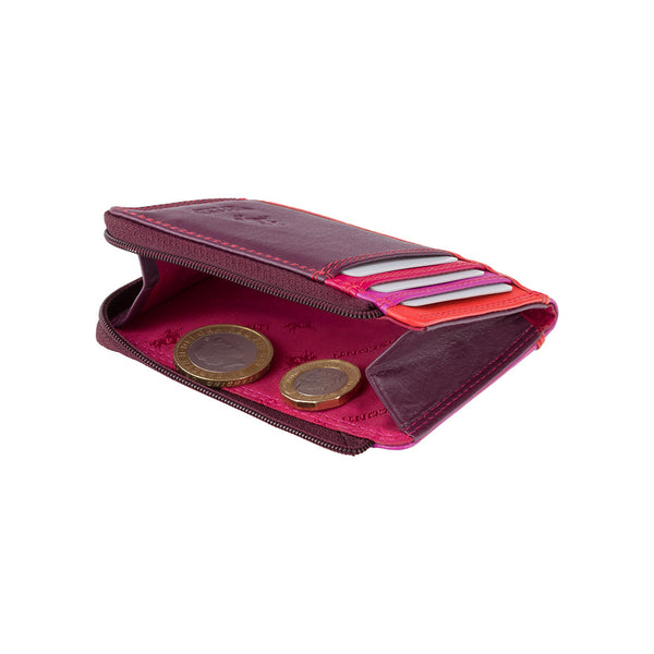Odinė piniginė Visconti RB110, slyvų spalvos