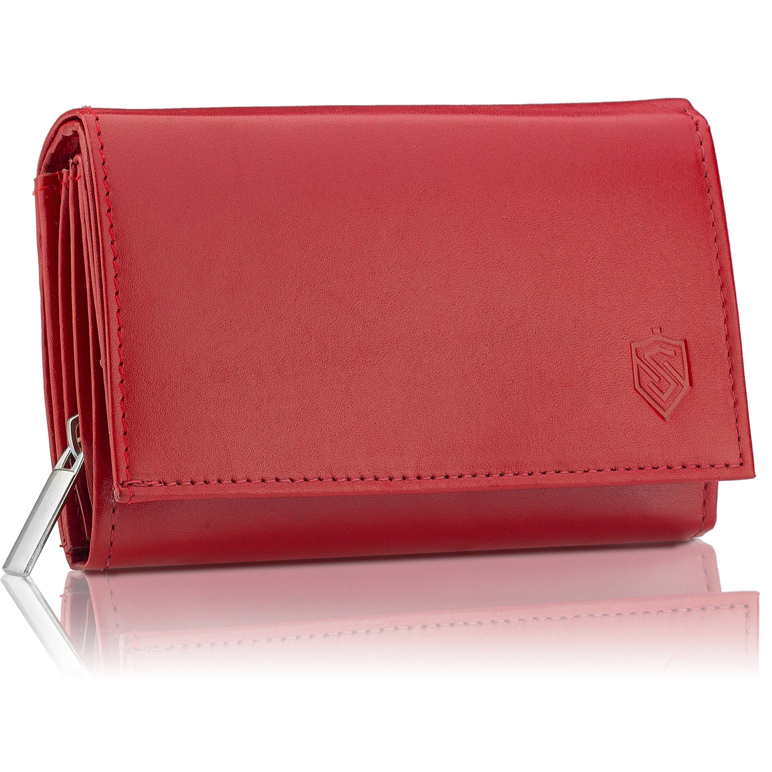 Moteriška odinė piniginė Stevens P40, raudona D1866