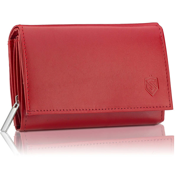 Moteriška odinė piniginė Stevens P40, raudona D1866
