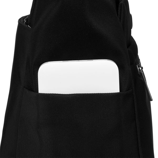Praktiška moteriška „Peterson“ shopper tipo rankinė ant peties, juoda, iš dirbtinės odos RP63