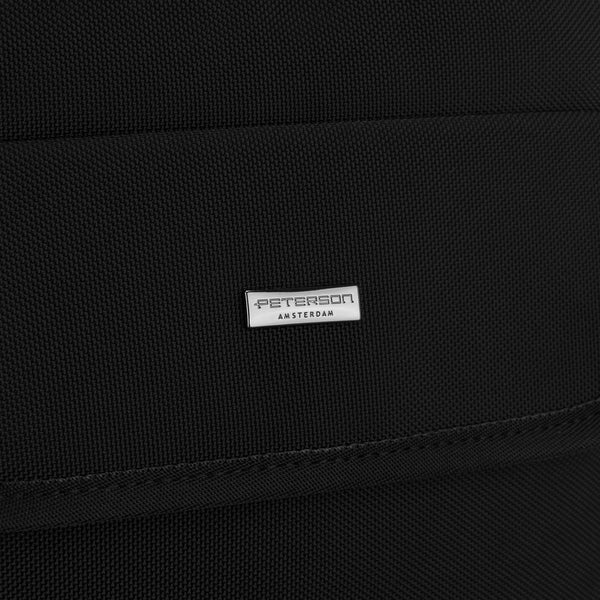 Peterson vyriška dviejų skyrių juoda „Cordura“ rankinė per petį su užtrauktuku RP18