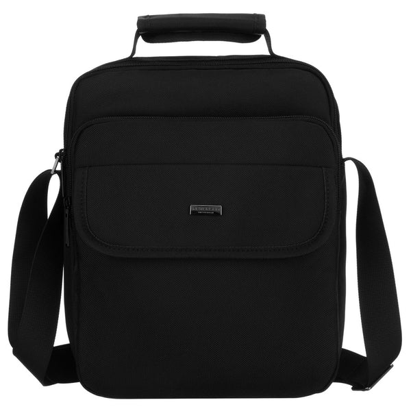 Peterson vyriška dviejų skyrių juoda „Cordura“ rankinė per petį su užtrauktuku RP18