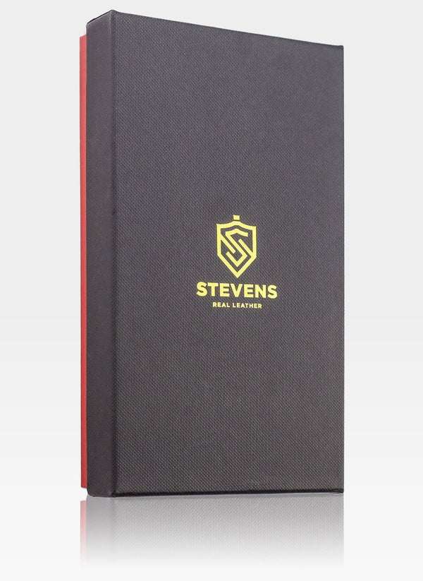 Moteriška odinė piniginė STEVENS su užtrauktuku bei RFID apsauga D1873