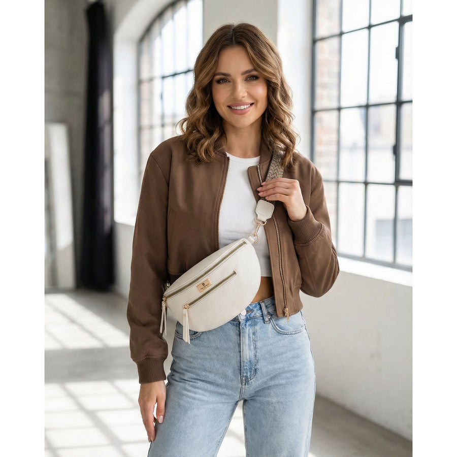 Moteriška vieno skyriaus ekologiškos odos rankinė „Peterson“, šviesiai smėlinė TL19