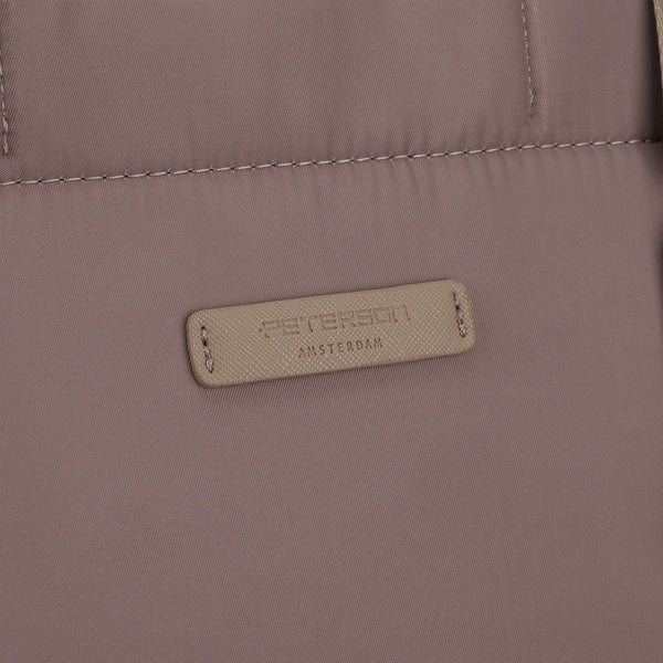 Moteriška „Peterson“ nailoninė shopper rankinė, smėlio spalvos, su magnetiniu užsegimu P22