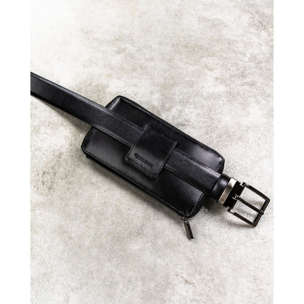 Natūralios odos delninė/piniginė vyrams Rovicky, juoda 043-NBAR