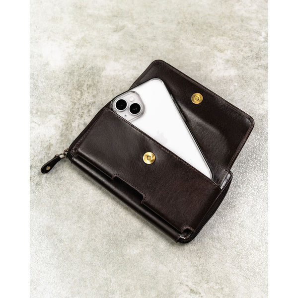 Natūralios odos delninė/piniginė vyrams Rovicky, ruda