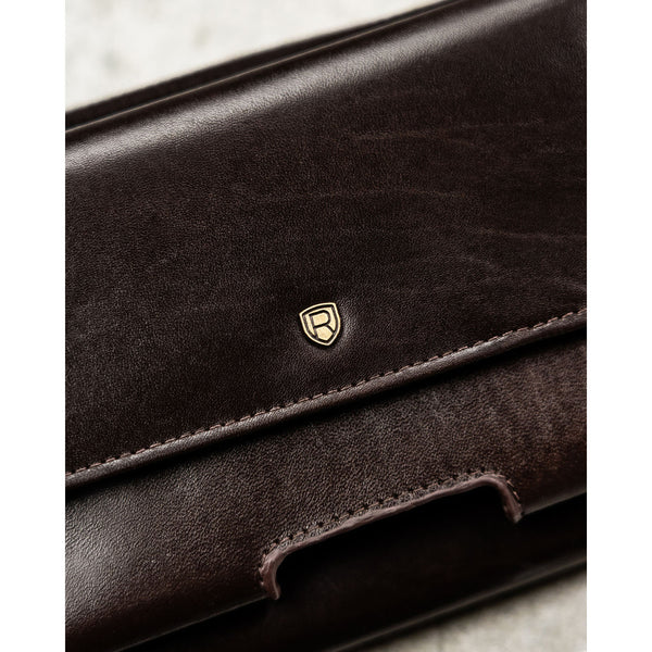 Natūralios odos delninė/piniginė vyrams Rovicky, ruda