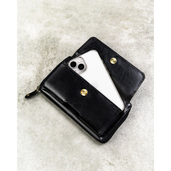 Natūralios odos delninė/piniginė vyrams Rovicky, juoda