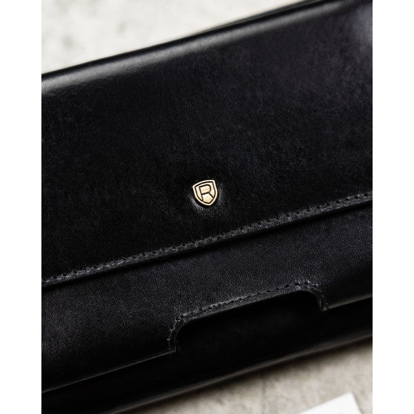Natūralios odos delninė/piniginė vyrams Rovicky, juoda