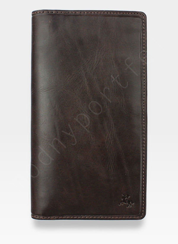 Piniginė-Kortelių dėklas Visconti iš natūralios odos su RFID apsauga, tamsiai rudas