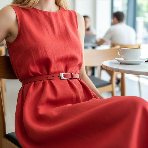Odinis diržas moterims Stevens, raudonas