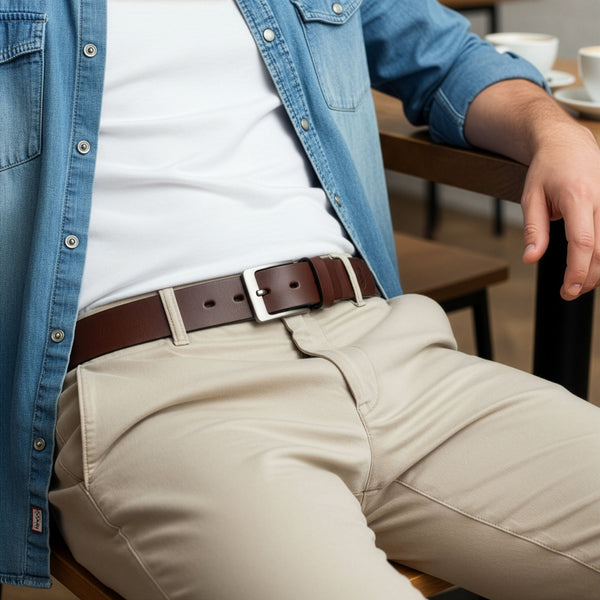 Vyriškas odinis diržas STEVENS D47