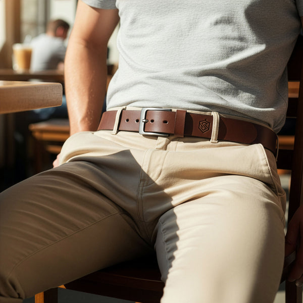 Vyriškas odinis diržas STEVENS D47