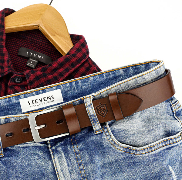 Vyriškas odinis diržas STEVENS D47