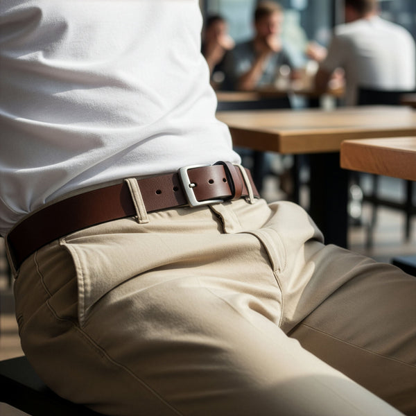 Vyriškas odinis diržas STEVENS D47