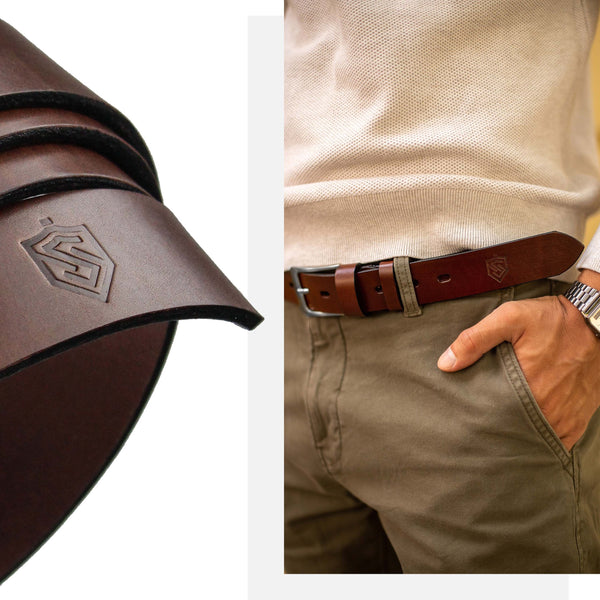 Vyriškas odinis diržas STEVENS D47