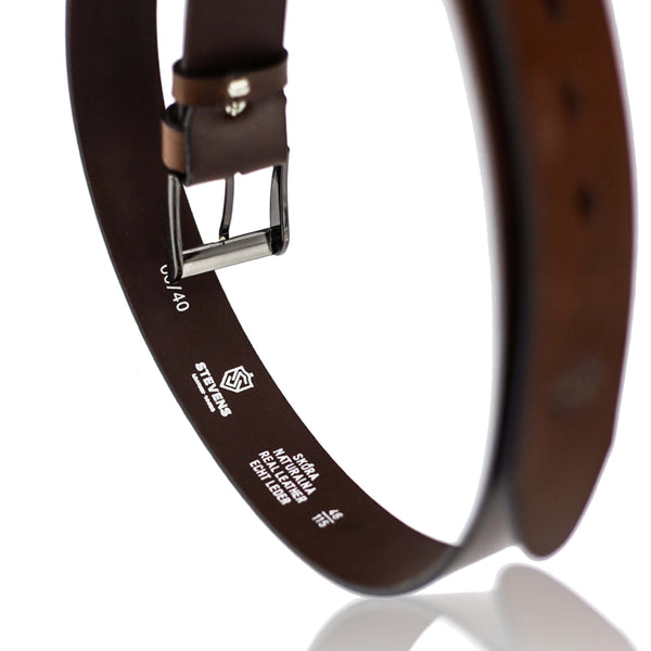 Vyriškas odinis diržas STEVENS rudas D43