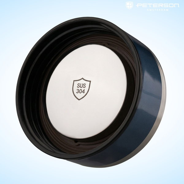 „Peterson“ nerūdijančio plieno termosas karštiems ir šaltiems gėrimams, 750 ml, tamsiai mėlynas D86