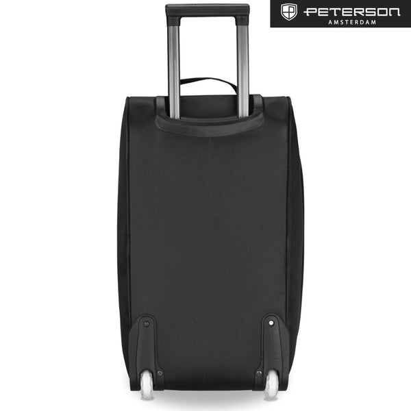 Didelis kelioninis lagaminas su ratukais „Peterson“, juoda, poliesterinė D51