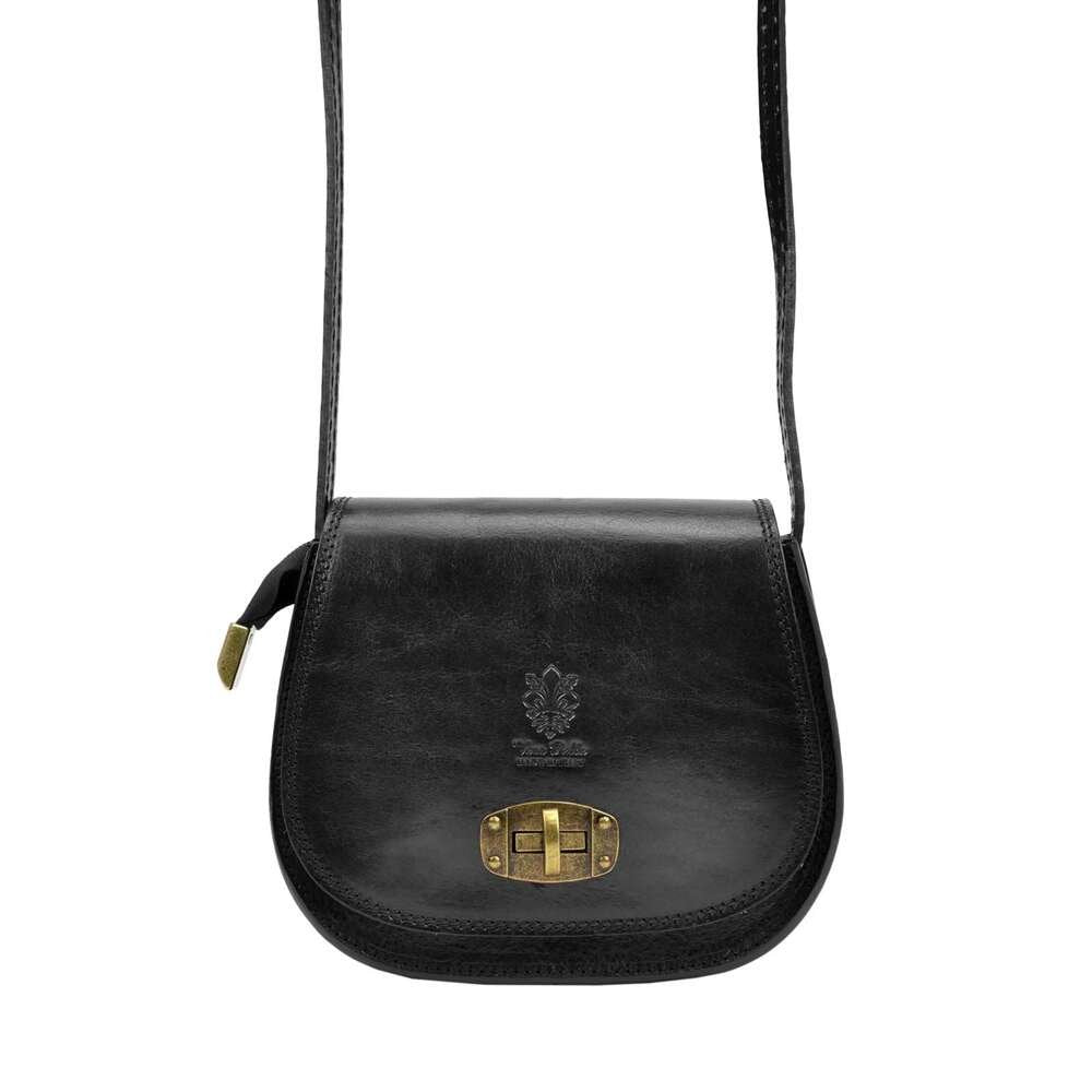 Moteriška odinė rankinė Gregorio 117, juoda, crossbody