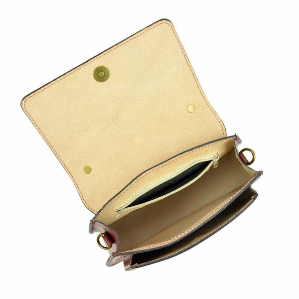 Moteriška elegantiška natūralios odos rankinė Gregorio 511, tamsiai ruda