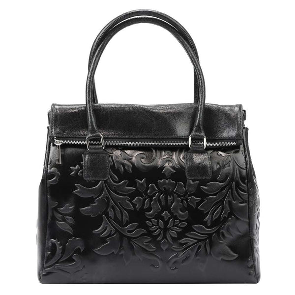 Moteriška odinė rankinė Luka 20-054, juoda, didelė