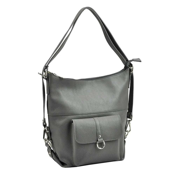 Moteriška odinė rankinė Patrizia 19-001, tamsiai mėlyna, didelė, A4 formatui